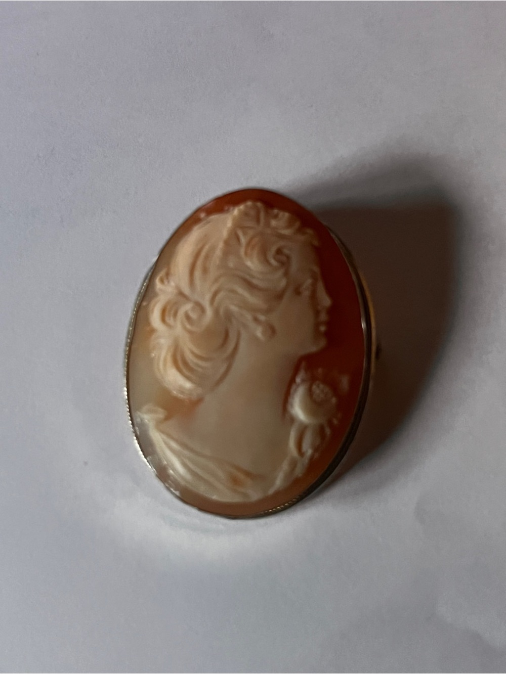 Classic Carved Shell Cameo Pendant Necklace Cameo Brooch - Picture 11 of 11